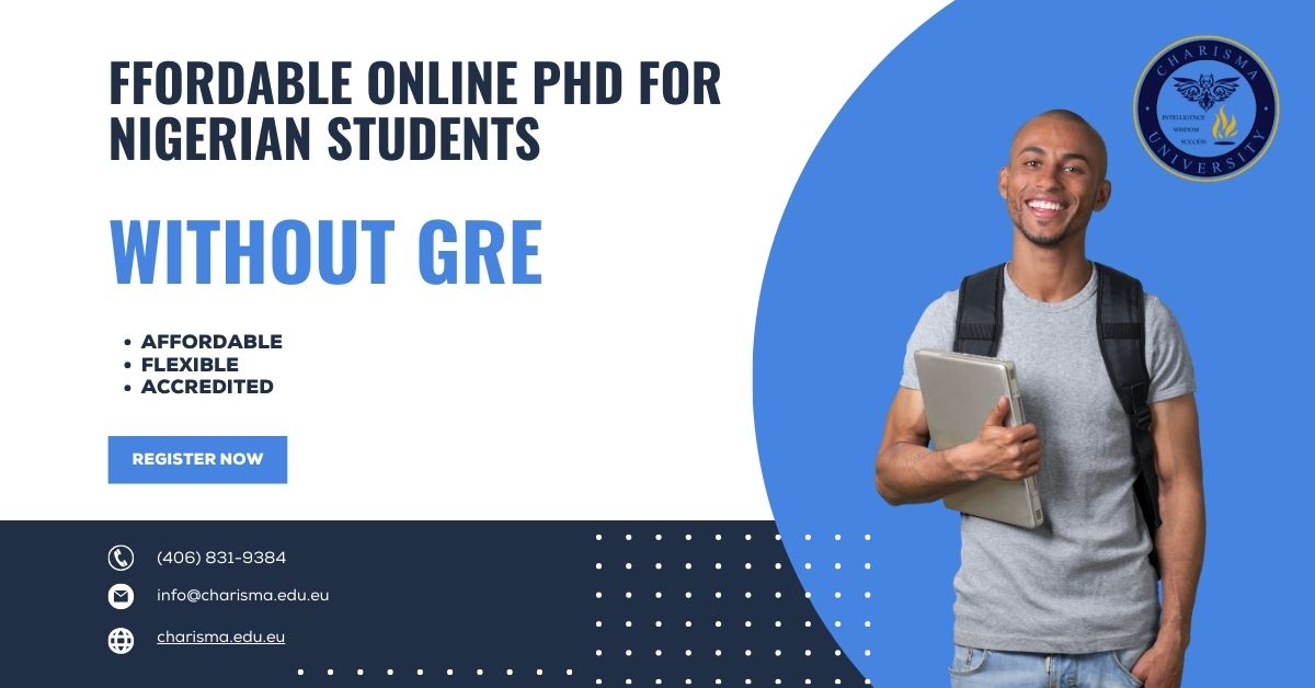 USA Accredited Affordable Online PhD for Nigerian Students - Without GRE