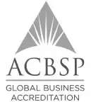 ACBSP Global Business Accreditation logo with stylized triangular emblem