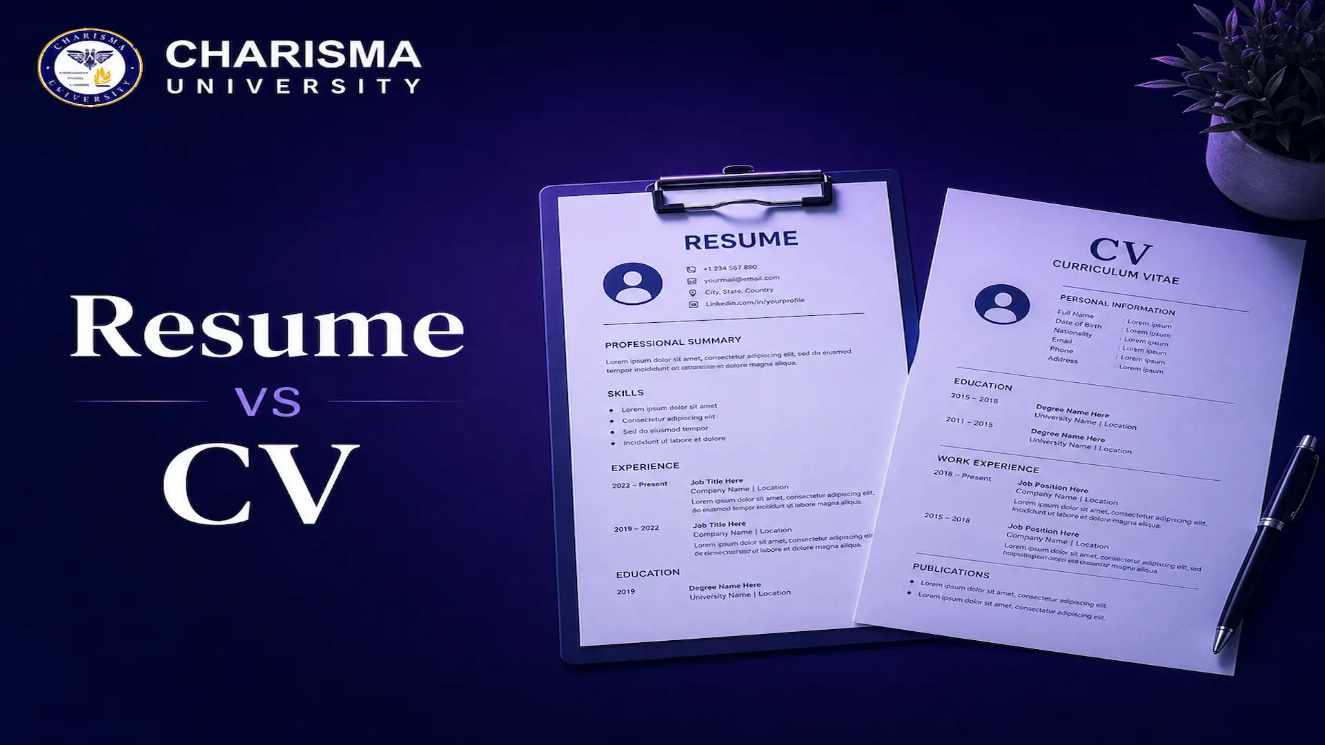 Resume vs CV